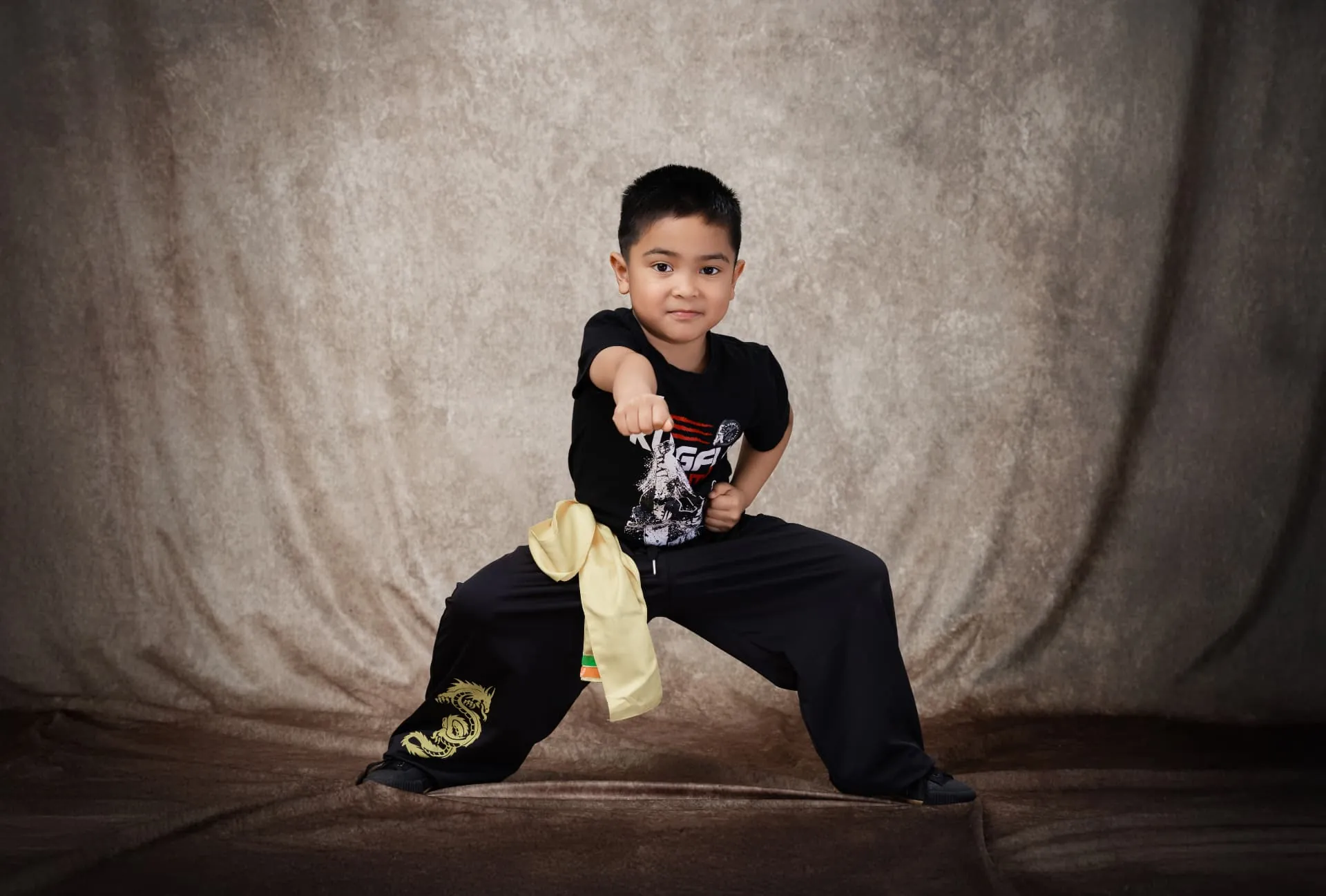 Student practicing at US Kung Fu Center