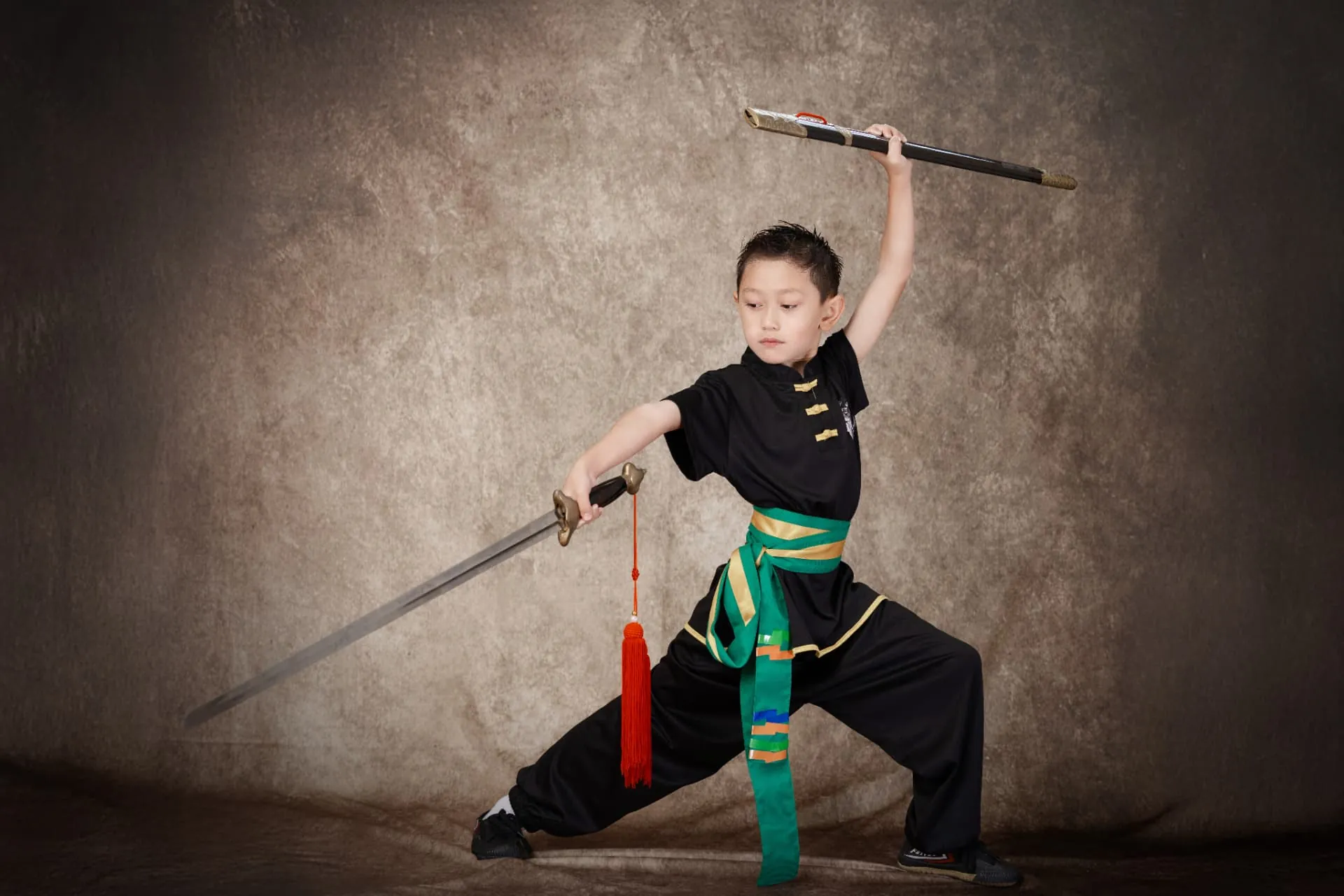 Student practicing at US Kung Fu Center